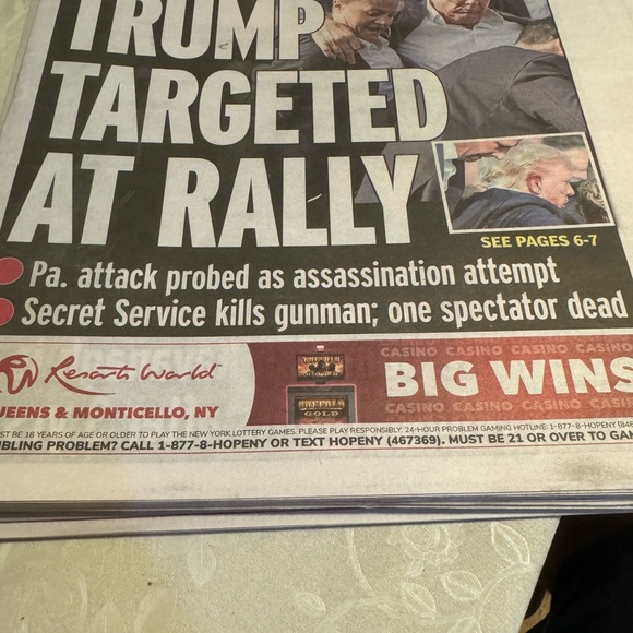 New York daily news trump shot 2024 American history - Picture 3 of 3